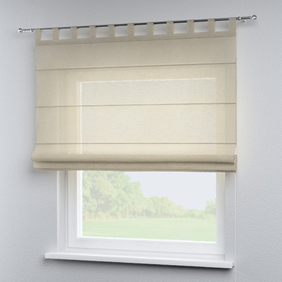 Foldegardin Verona<br/>Med stropper til gardinstang fra kollektionen Lino Terra, Stof: 145-50