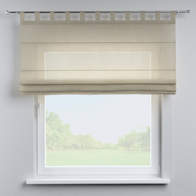 Foldegardin Verona<br/>Med stropper til gardinstang fra kollektionen Lino Terra, Stof: 145-50