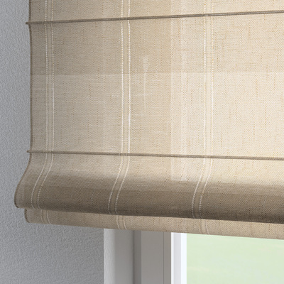 Foldegardin Verona<br/>Med stropper til gardinstang fra kollektionen Lino Terra, Stof: 145-51