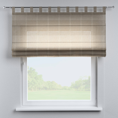 Foldegardin Verona<br/>Med stropper til gardinstang fra kollektionen Lino Terra, Stof: 145-51