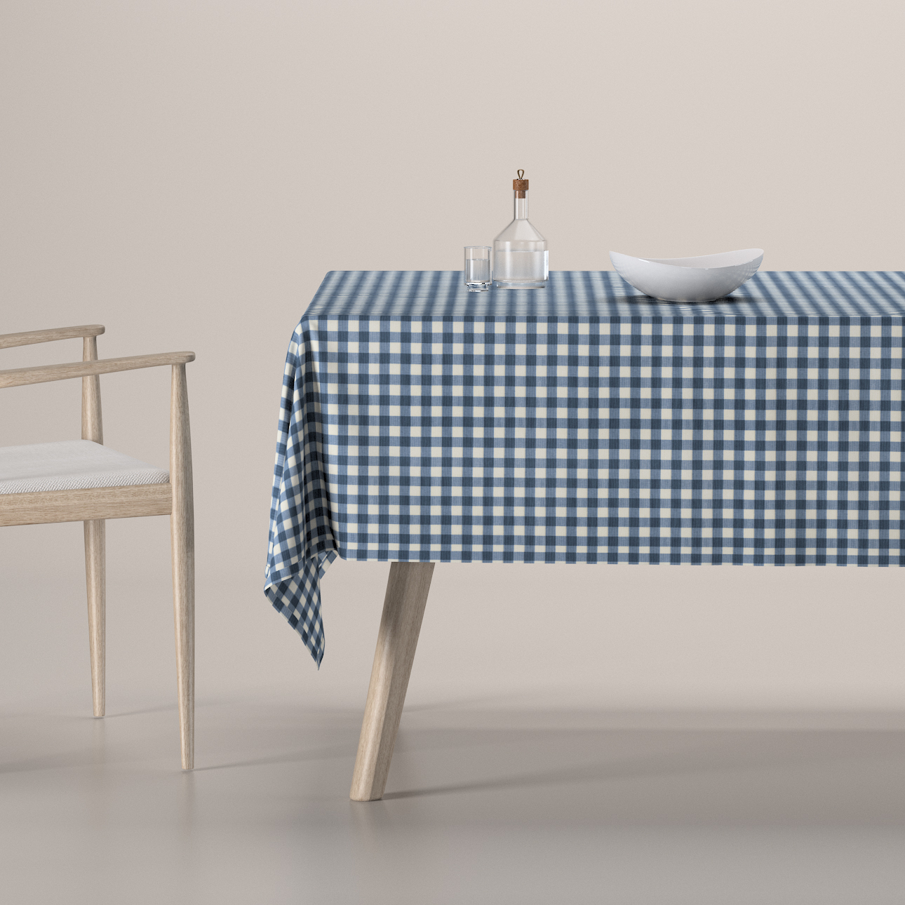 Rechteckige Tischdecke, marinenblau-ecru , Quadro (136-01) günstig online kaufen
