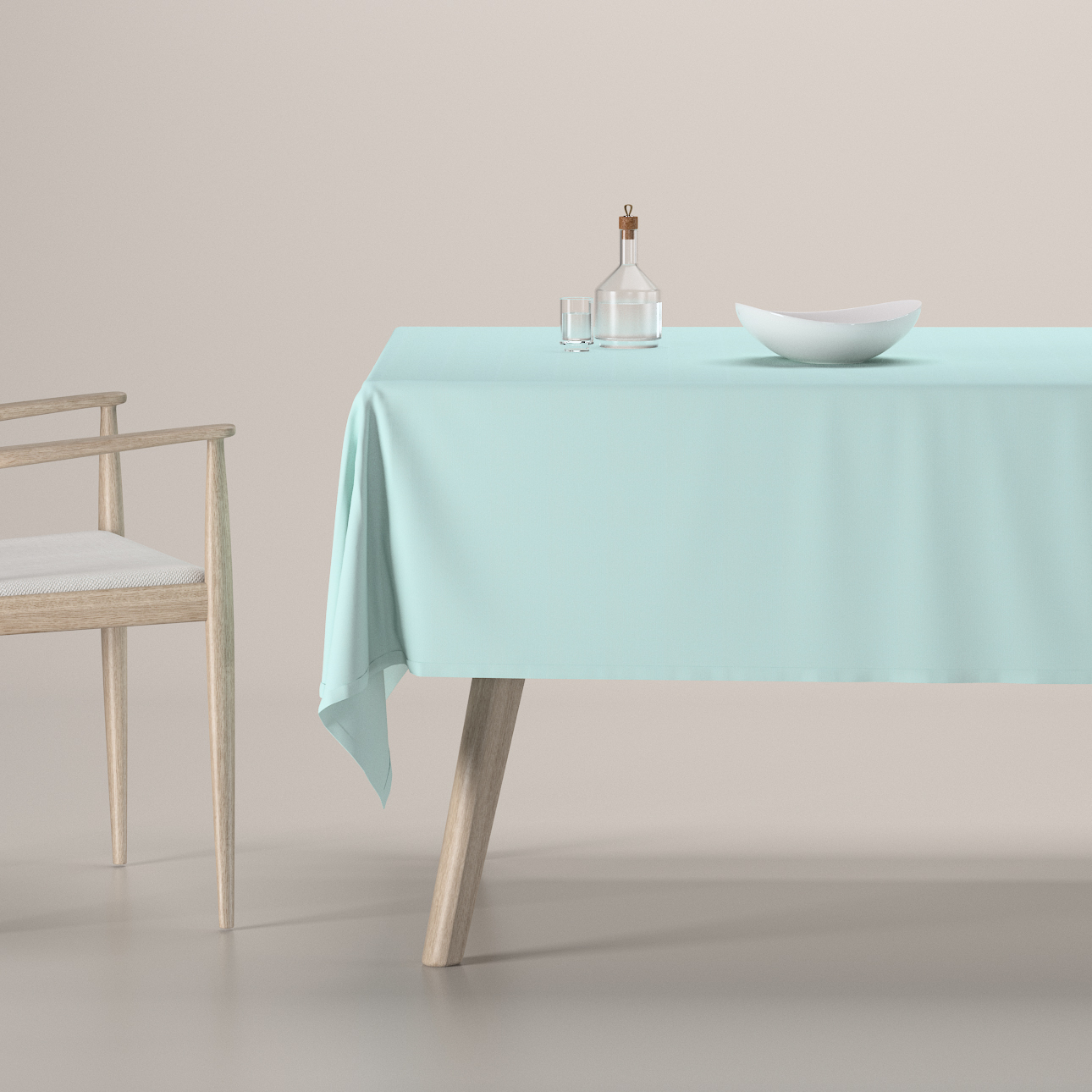 Rechteckige Tischdecke, hellblau, Cotton Panama (702-10) günstig online kaufen