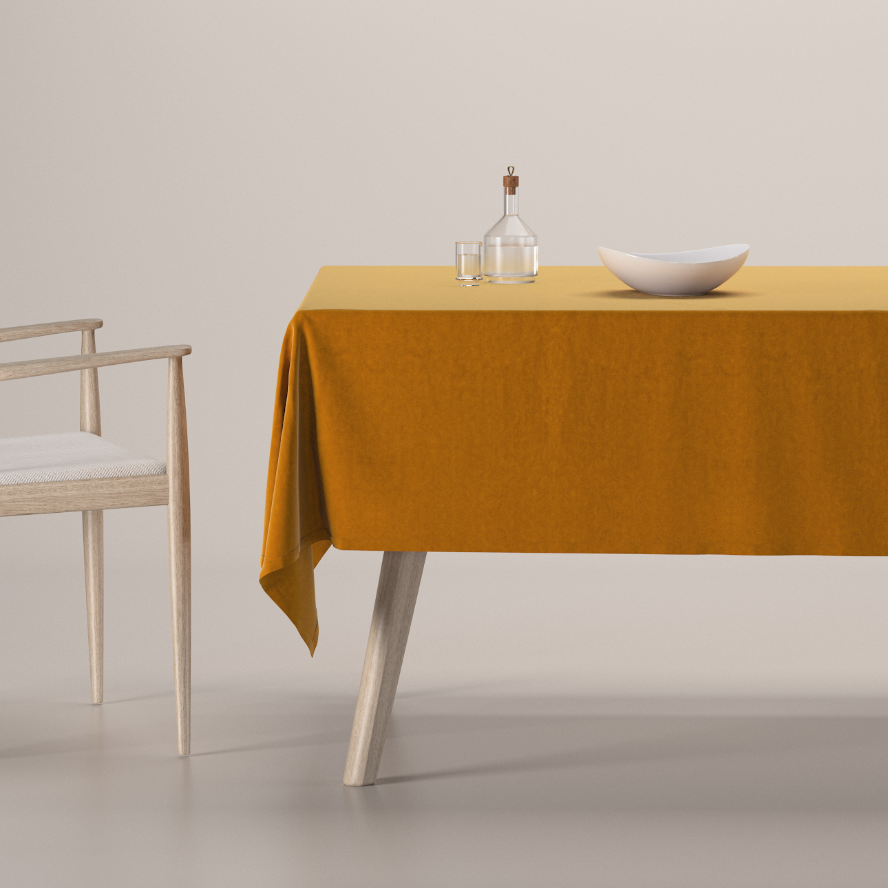 Rechteckige Tischdecke, honiggelb, Velvet (704-23) günstig online kaufen