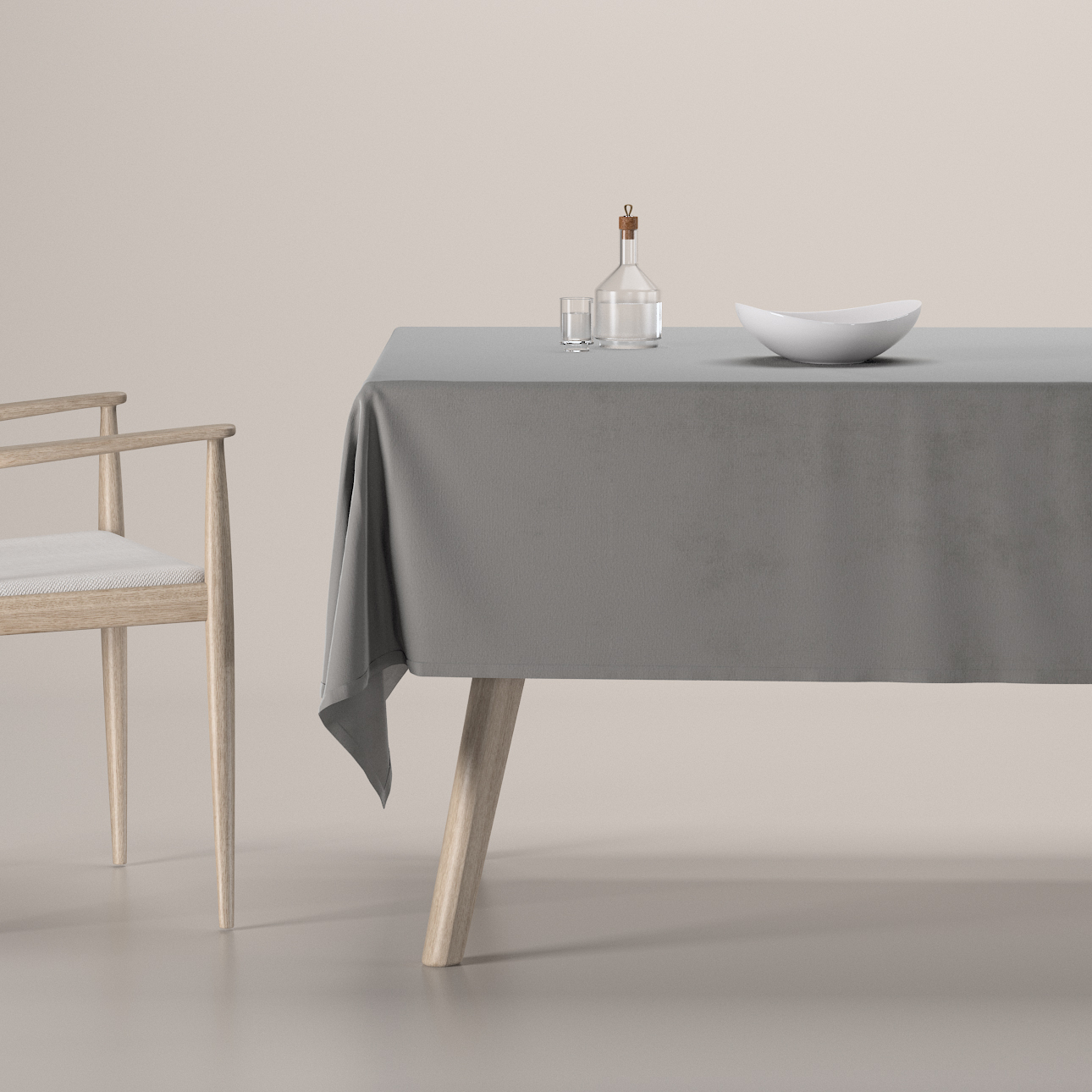 Rechteckige Tischdecke, beige-grau, Crema (179-10) günstig online kaufen