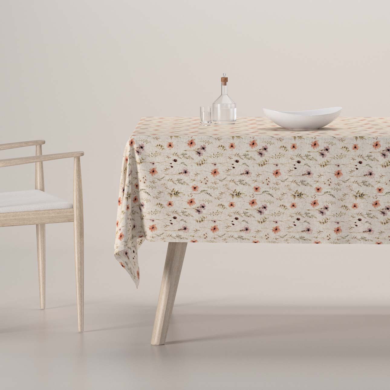 Rechteckige Tischdecke, naturfarben, Hemp Blend (159-33)