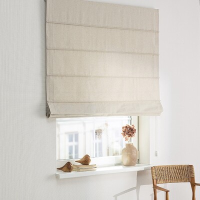 Foldegardin Capri fra kollektionen Hemp Blend, Stof: 159-31