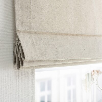 Foldegardin Capri fra kollektionen Hemp Blend, Stof: 159-31