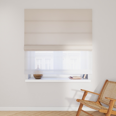 Duo med ensfarvet voile