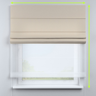 Double layered Roman blind DUO in collection Linen, fabric: 392-05
