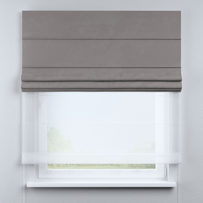 Double layered Roman blind DUO in collection Velvet, fabric: 704-11