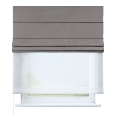 Double layered Roman blind DUO in collection Velvet, fabric: 704-11