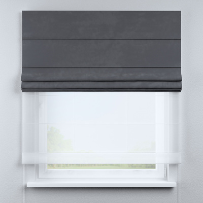 Double layered Roman blind DUO in collection Velvet, fabric: 704-12