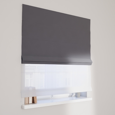 Double layered Roman blind DUO in collection Velvet, fabric: 704-12