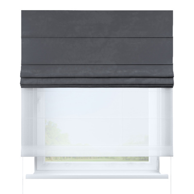 Double layered Roman blind DUO in collection Velvet, fabric: 704-12