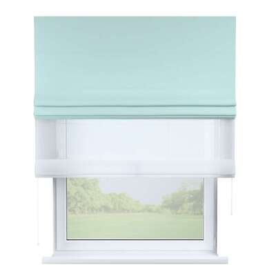 Voile and fabric roman blind (DUO II) in collection Cotton Story, fabric: 702-10