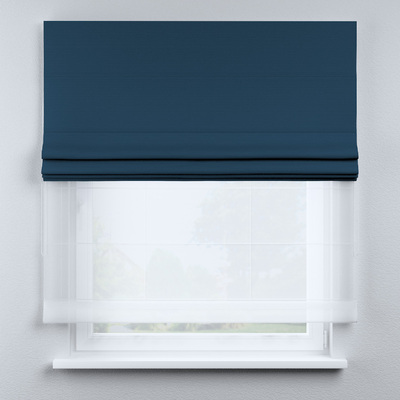 Voile and fabric roman blind (DUO II) in collection Cotton Story, fabric: 702-48