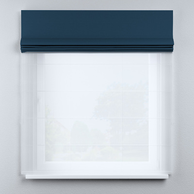 Voile and fabric roman blind (DUO II) in collection Cotton Story, fabric: 702-48