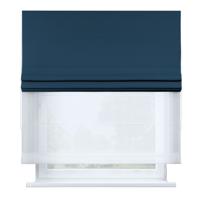 Voile and fabric roman blind (DUO II) in collection Cotton Story, fabric: 702-48