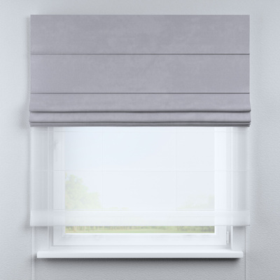Voile and fabric roman blind (DUO II) in collection Posh Velvet, fabric: 704-24