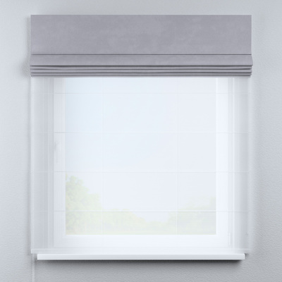 Voile and fabric roman blind (DUO II) in collection Posh Velvet, fabric: 704-24