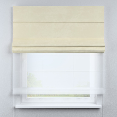 Voile and fabric roman blind (DUO II) in collection Posh Velvet, fabric: 704-36