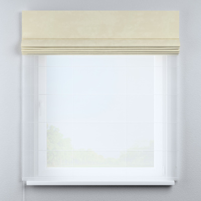 Voile and fabric roman blind (DUO II) in collection Posh Velvet, fabric: 704-36