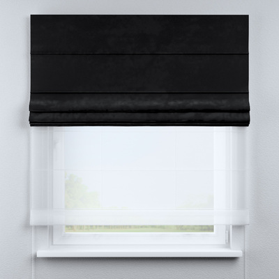 Voile and fabric roman blind (DUO II) in collection Posh Velvet, fabric: 704-17