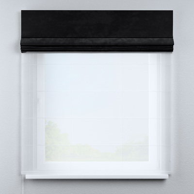 Voile and fabric roman blind (DUO II) in collection Posh Velvet, fabric: 704-17