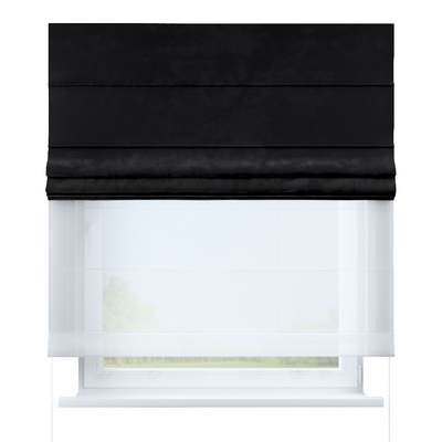 Voile and fabric roman blind (DUO II) in collection Posh Velvet, fabric: 704-17