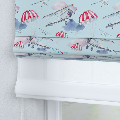 Voile and fabric roman blind (DUO II) in collection Magic Collection, fabric: 500-10