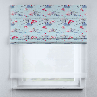 Voile and fabric roman blind (DUO II) in collection Magic Collection, fabric: 500-10