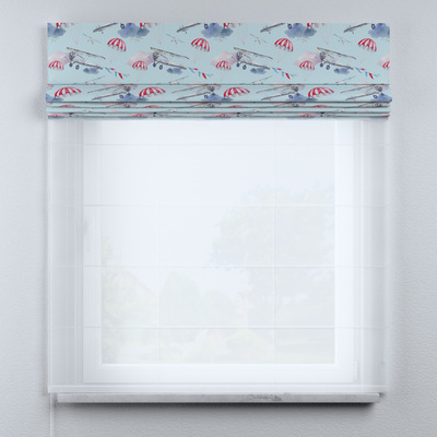 Voile and fabric roman blind (DUO II) in collection Magic Collection, fabric: 500-10