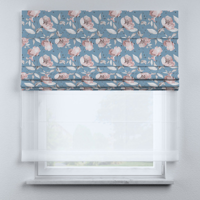 Voile and fabric roman blind (DUO II) in collection Magic Collection, fabric: 500-18