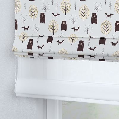 Voile and fabric roman blind (DUO II) in collection Magic Collection, fabric: 500-19