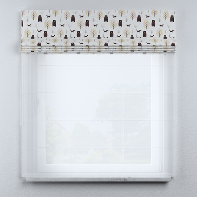 Voile and fabric roman blind (DUO II) in collection Magic Collection, fabric: 500-19
