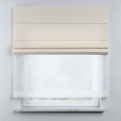 Voile and fabric roman blind (DUO II) in collection Happiness, fabric: 133-65