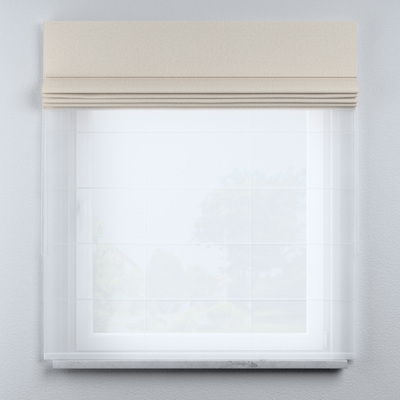 Voile and fabric roman blind (DUO II) in collection Happiness, fabric: 133-65