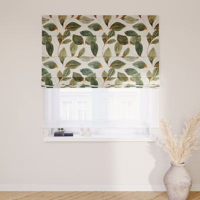 Foldegardin Duo med voile fra kollektionen Gardenia, Stof: 143-17