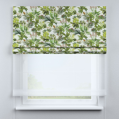 Roleta rzymska dzień noc Duo w kolekcji Flowers, tkanina: 143-69
