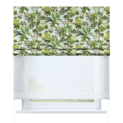 Roleta rzymska dzień noc Duo w kolekcji Flowers, tkanina: 143-69