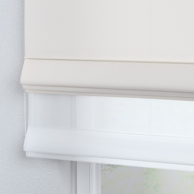 Voile and fabric roman blind (DUO II) in collection Nature, fabric: 392-04