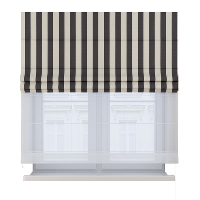 Foldegardin Duo med voile fra kollektionen Quadro, Stof: 143-92