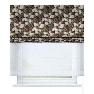 Foldegardin Duo med voile fra kollektionen Gardenia, Stof: 144-24