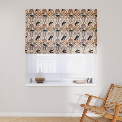 Foldegardin Duo med voile fra kollektionen Gardenia, Stof: 144-25