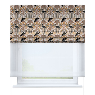 Foldegardin Duo med voile fra kollektionen Gardenia, Stof: 144-25