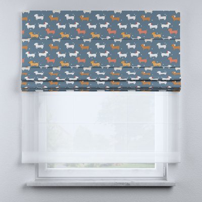 Voile and fabric roman blind (DUO II) in collection Magic Collection, fabric: 500-47