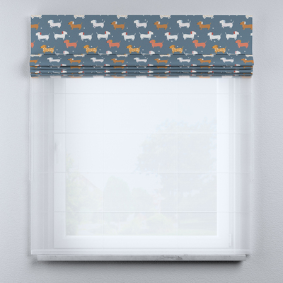 Voile and fabric roman blind (DUO II) in collection Magic Collection, fabric: 500-47