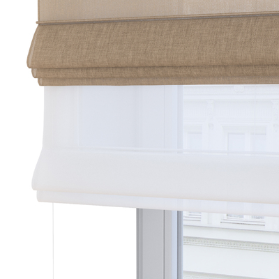 Foldegardin Duo med voile fra kollektionen Sensuale Premium, Stof: 144-40