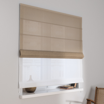 Foldegardin Duo med voile fra kollektionen Sensuale Premium, Stof: 144-40