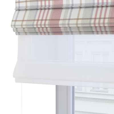 Foldegardin Duo med voile fra kollektionen Scotti, Stof: 144-46